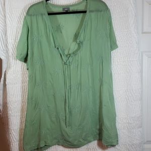 J Jill Sheer Blouse, Size: XL.